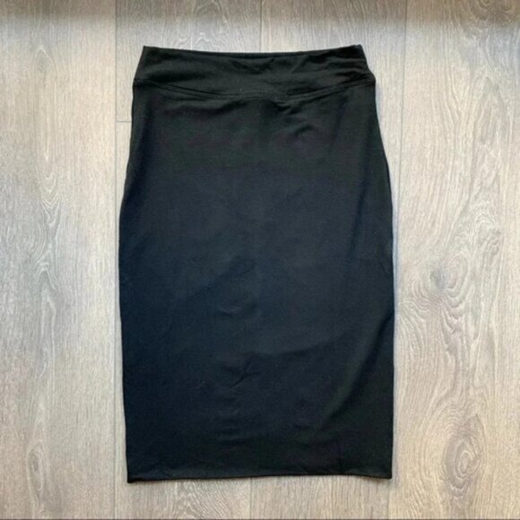 LNA Skirt Slit Mini High Rise Waist Bodycon Pencil Black Stretch Jersey Size S - Picture 15 of 16